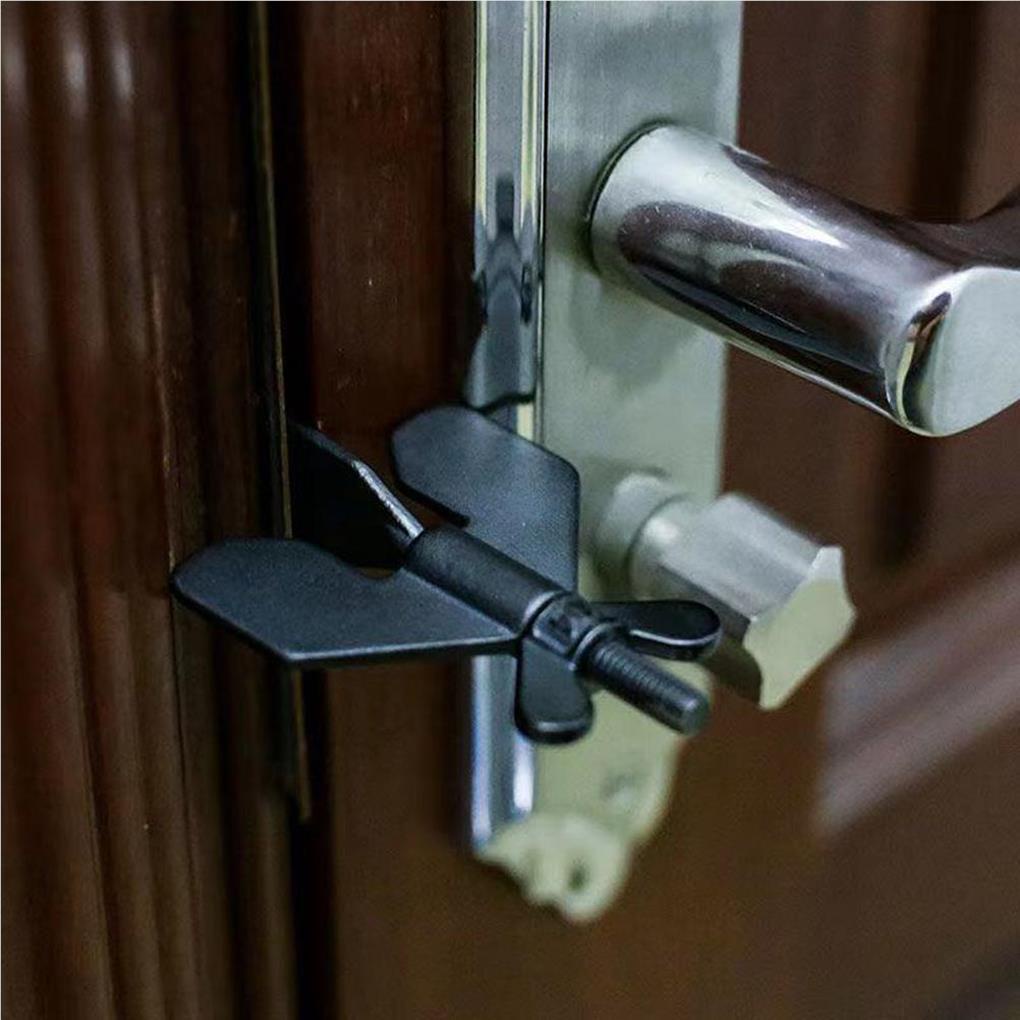 Kunci Pintu Perangkat Pengaman Aksesoris Rumah Tangga Alat Pengunci Tahan Karat Lockdown Locks Ukuran Kompak Pengerjaan Perlengkapan Rumah