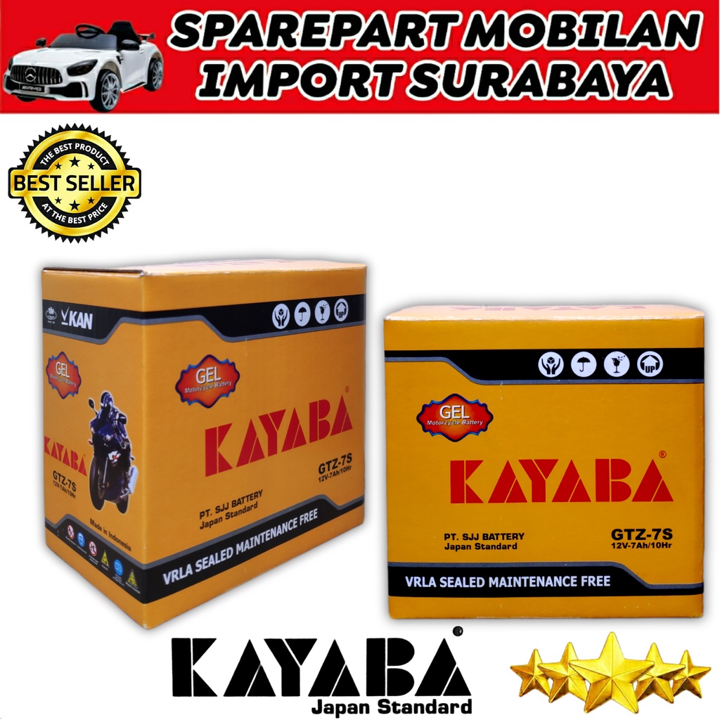 ORIGINAL KAYABA GT7S ACCU KERING SEPEDA MOTOR MATIC HONDA VARIO CRF SCOOPY BEAT PCX YAMAHA NMAX SUZUKI SATRIA FU MOTOBATT MTZ6S YUASA YTZ6V GS ASTRA GTZ6V AKI MF