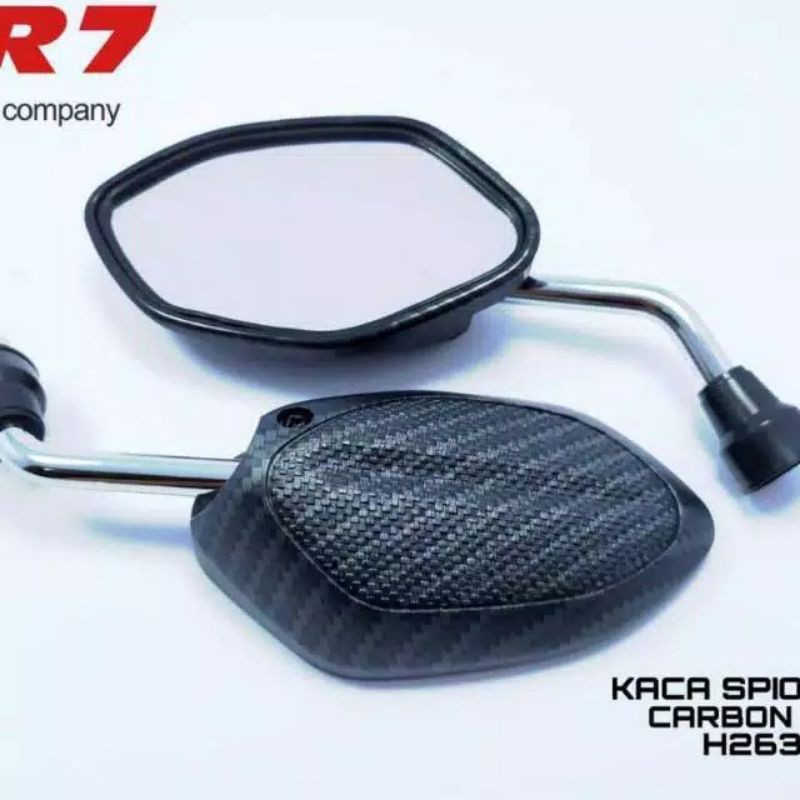 kaca spion mini beat carbon tangkai chrome motor Honda/ spion karbon motor Honda model beat