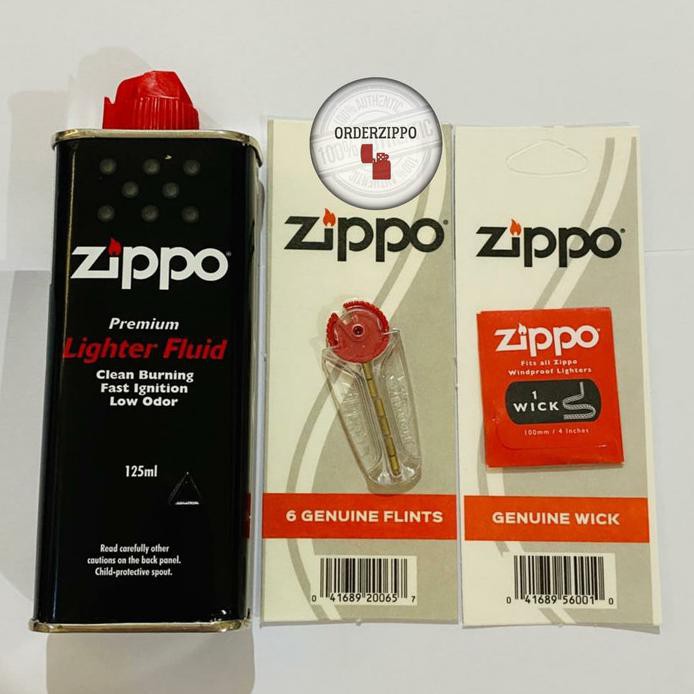 Jual PAKET EKONOMIS (ZIPPO FLUID (125ML) + FLINT + WICK) Shopee Indonesia