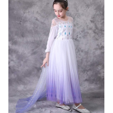 Kostum Frozen 2 Elsa Baju Costume Dress Pesta Anak Princess