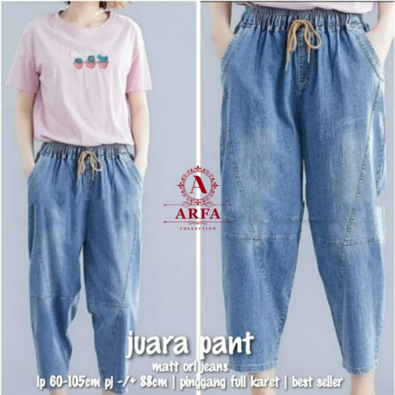 juara pant celana panjang  boyfriend jeans kekinian Levis Kulot Baggy Pants Jumbo Lp 60-105 Fit XXL