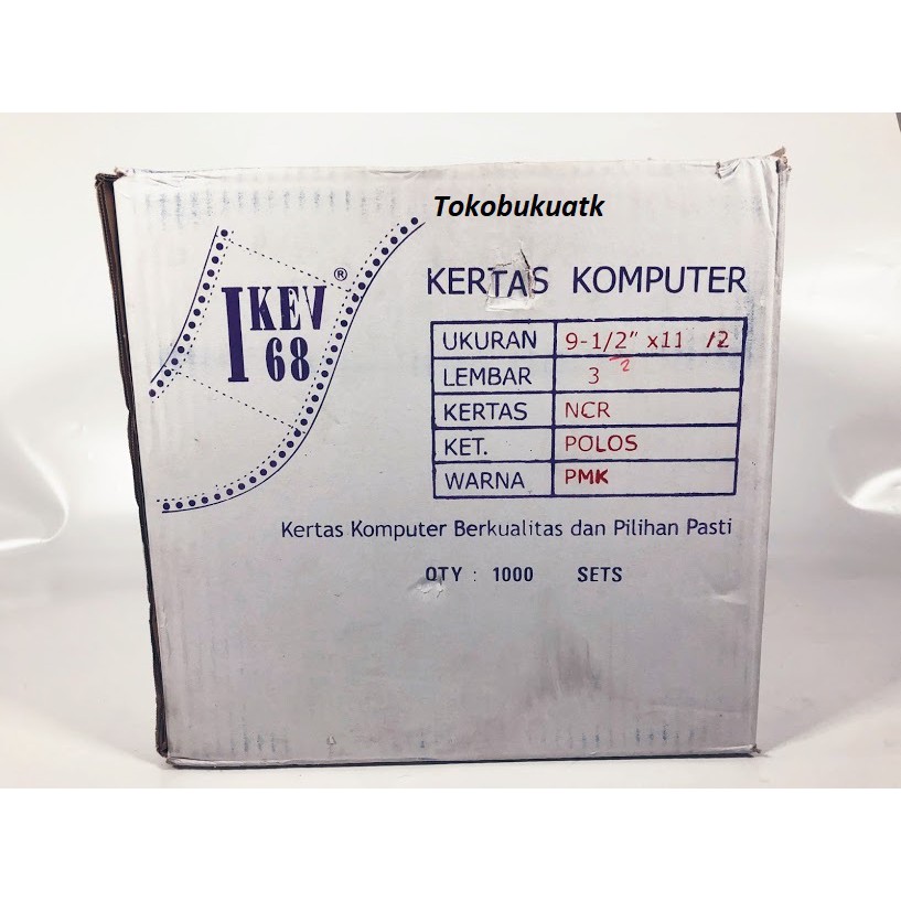 

Kertas Continuos Form Bagi 4 Rangkap 3- Kertas Wartel Rangkap 3