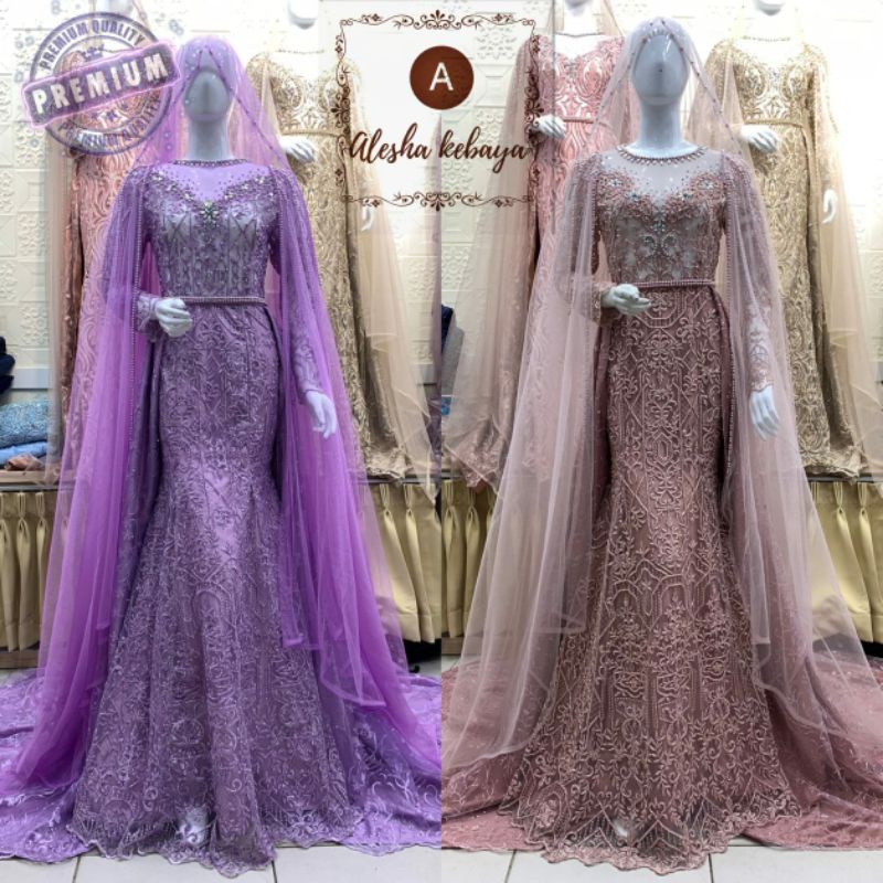 Gaun pengantin duyung premium/wedding dress