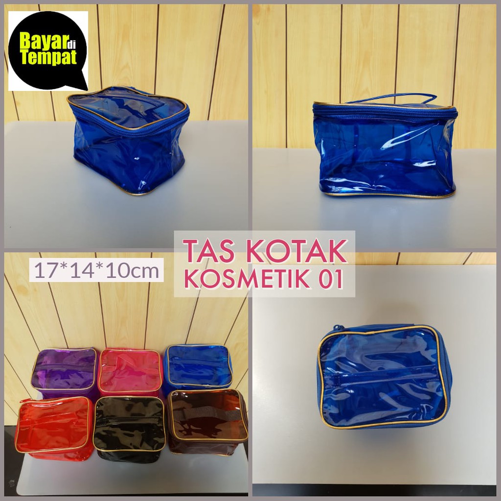 TERMURAH Tas Kotak 01 Transparan makeup organizer Multifungsi