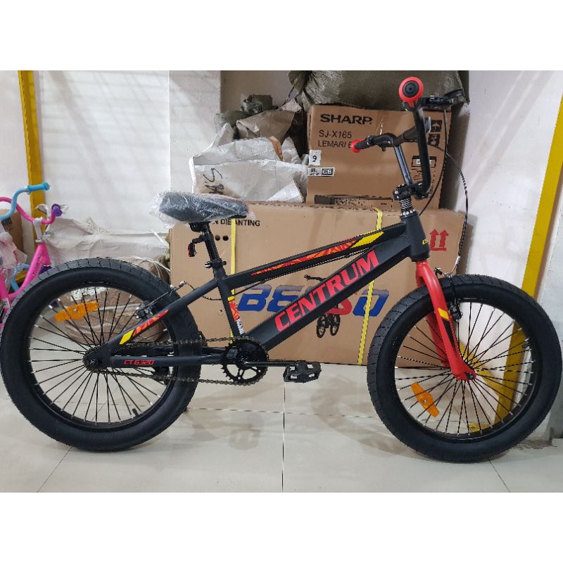 Sepeda Bmx 20 inch Centrum ( Ban Jumbo 3.0 ) ( Black / Red )