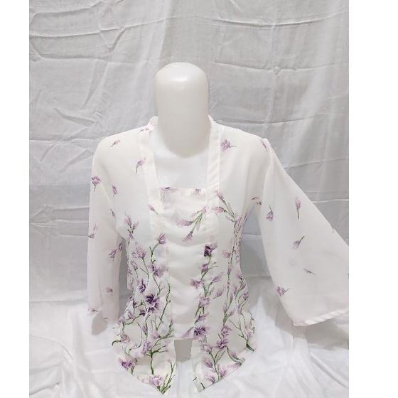 [KODE 0HKV9] kebaya sifon motif bunga kebaya sifon kebaya sifon jumbo pakaian adat bali murah