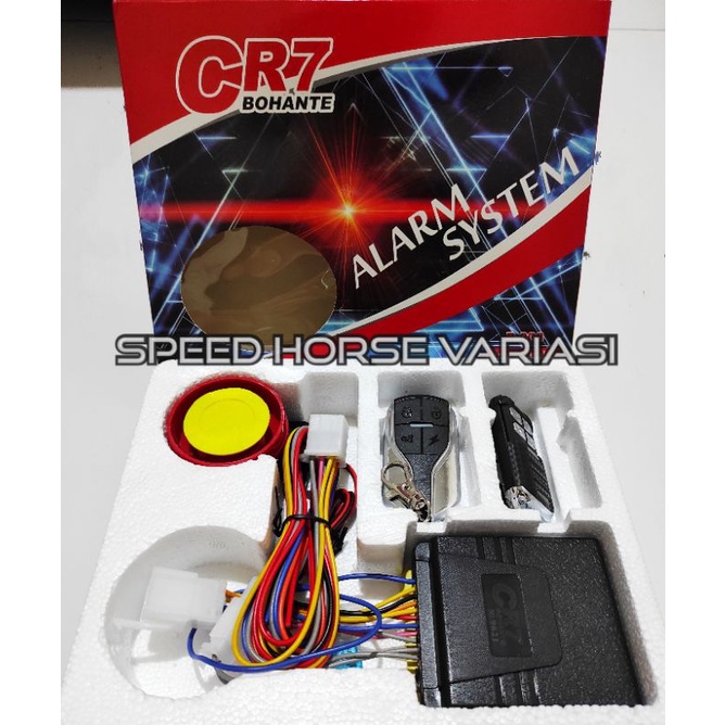 Alarm motor remote Cr7 fitur lengkap/motor cycle alarm system Cr7