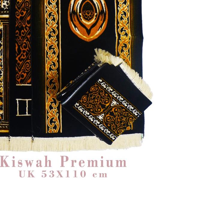 ➢ SAJADAH TURKI HITAM KISWAH PREMIUM UKURAN SEDANG grosir ♫