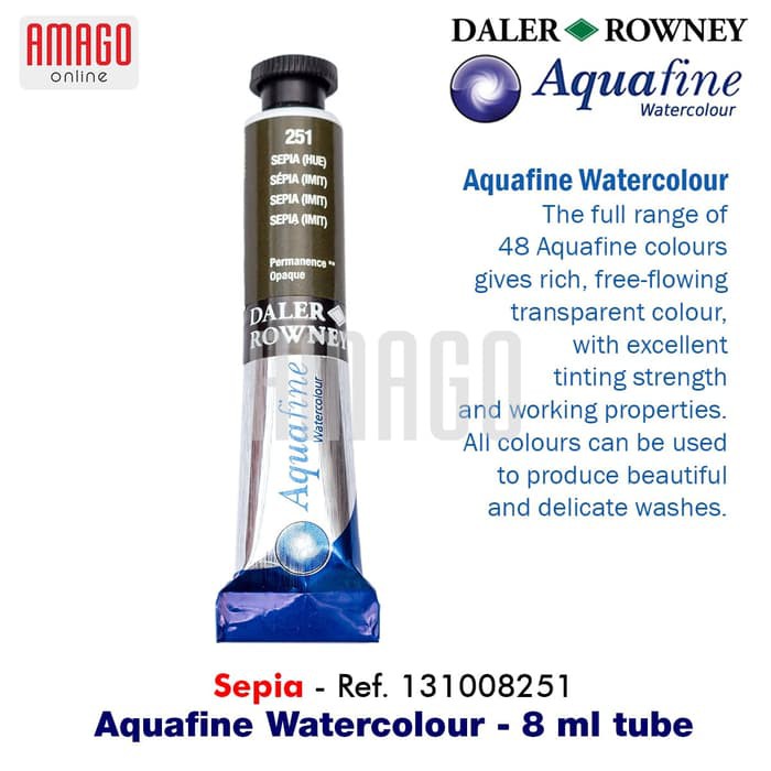 

DALER-ROWNEY Aquafine Watercolour 8 ml - Cat Air Lukis - SEPIA HUE - 131008251