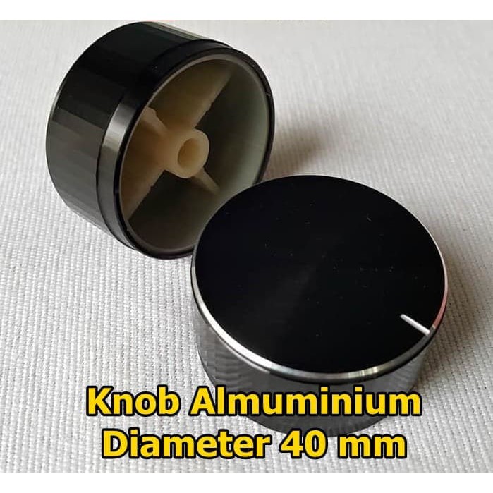 Knob potensio 40mm Aluminium tutup potensiometer Knop putar