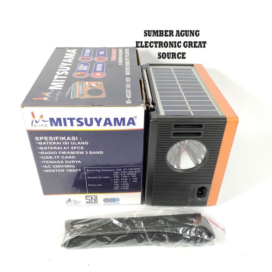 Mitsuyama MS4025BT Seri MS4029 Radio Tenaga Solar Surya MP3 Player