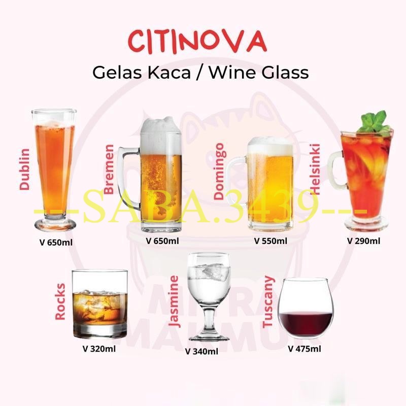 CITINOVA - Wine Glass / Gelas Minum / Gelas Kaca