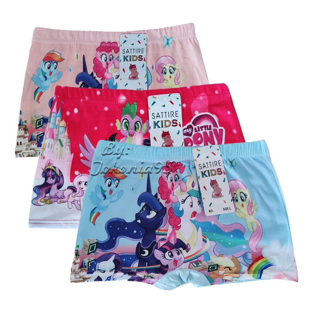 3 Pcs Celana Boxer Anak Perempuan Satire Kids