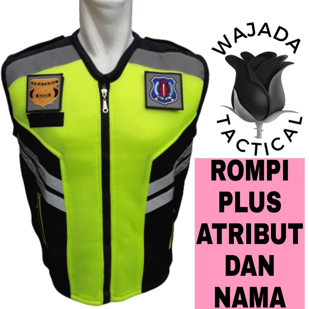 Rompi Satpam Security Atribut Plus Nama