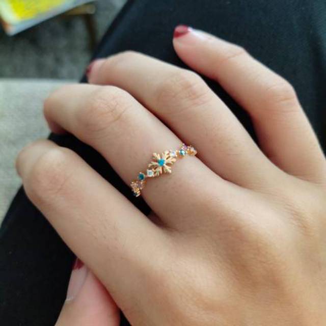  Cincin  Frozen Disney anak  remaja dewasa emas  UBS Shopee 