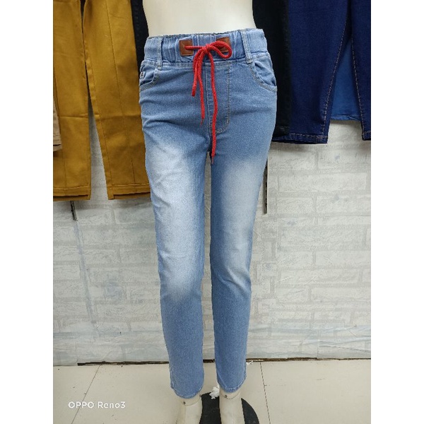 Celana Jeans Wanita  ABG Skinny Strecth pinggang Karet