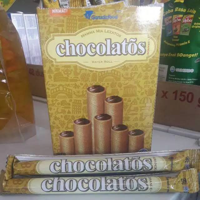 

Chocolatos Wafer Roll 9 Gram (Isi 24 pcs)