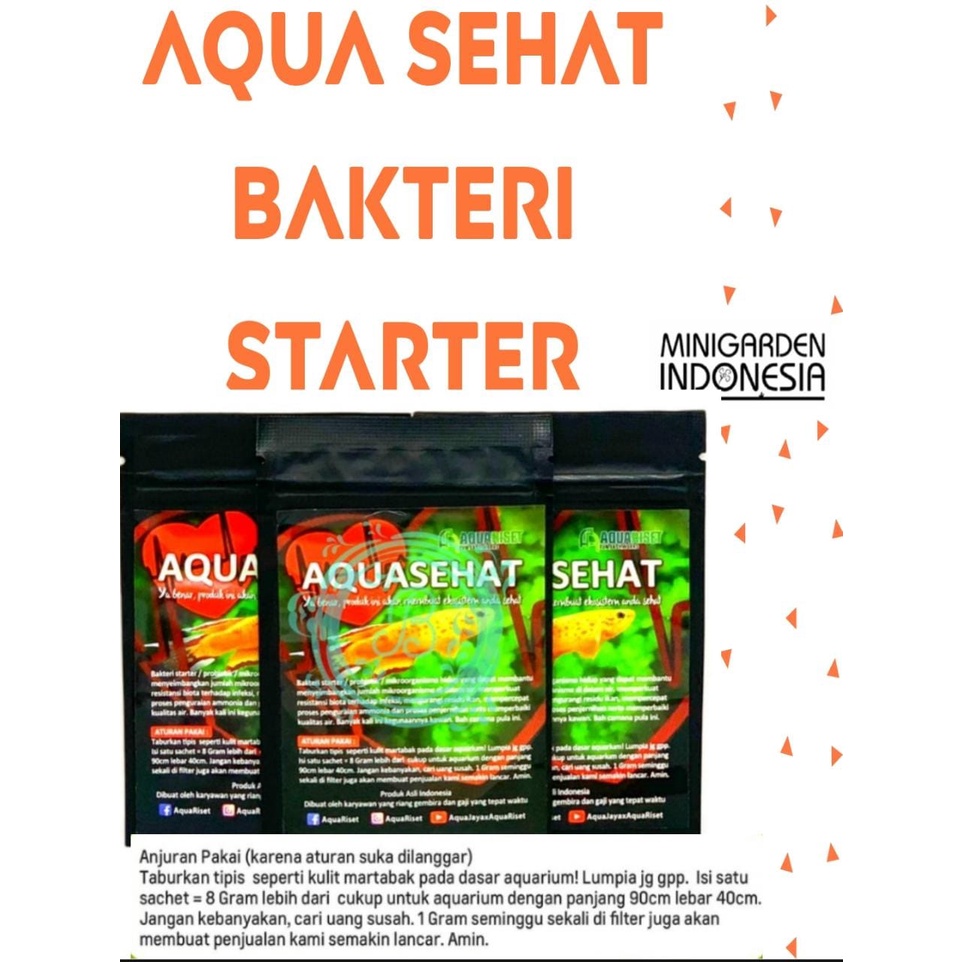 AQUA SEHAT BAKTERI STARTER AQUASCAPE AQUASEHAT AQUARISET