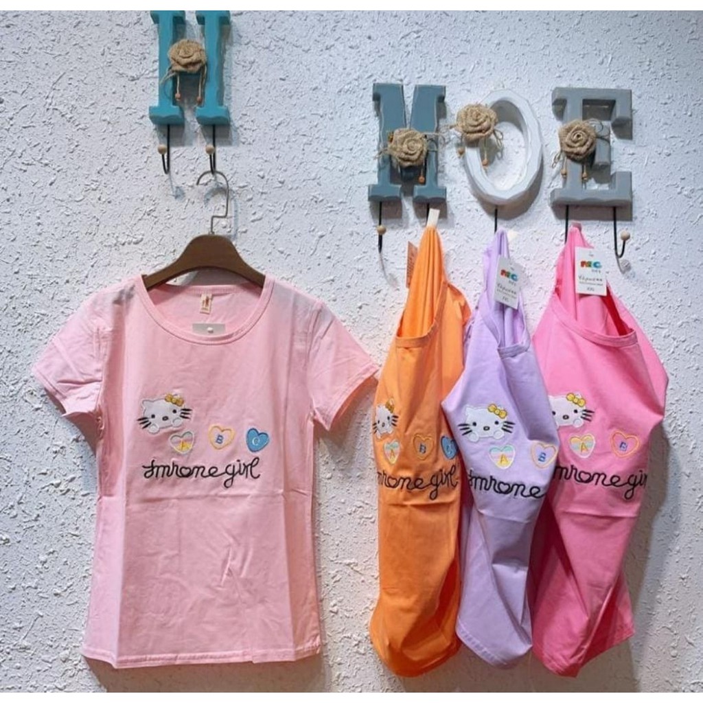 Kaos Anak Perempuan Import ukuran 1 tahun - 5 tahun / Kaos Anak Perempuan Lengan Pendek Import / 100% import