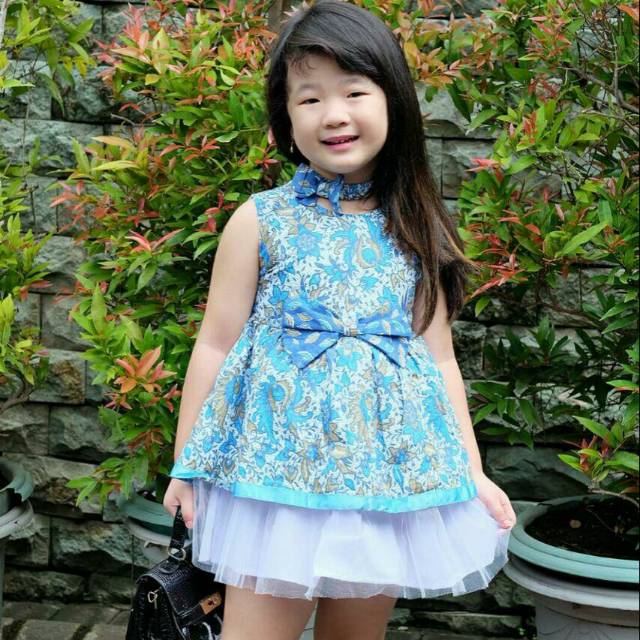Alika Dress Anak Premium/ Dress Anak/ Dress Batik/ Gaun Anak/ Gaun Batik Anak/ Dress Termurah