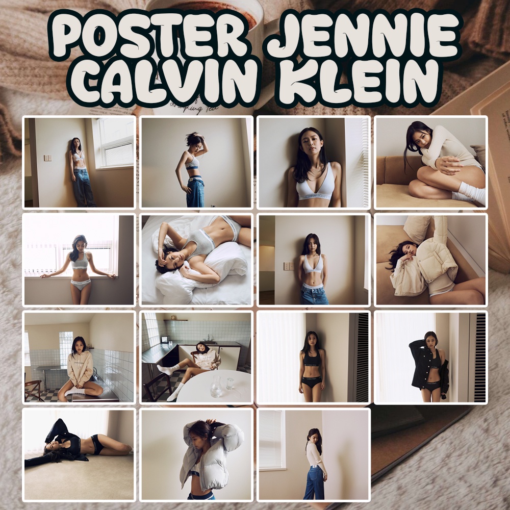 Poster BLACKPINK JENNIE CALVIN KLEIN | Poster Kpop A4 A5 A6 Murah Murah (Part A)