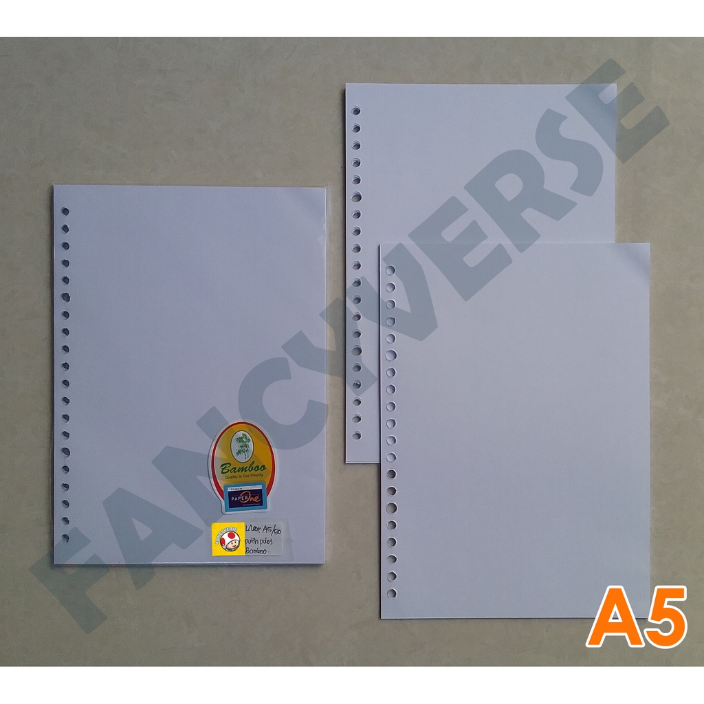 

Loose Leaf Binder A5 Isi 50 Lembar Putih Polos / Kertas Binder