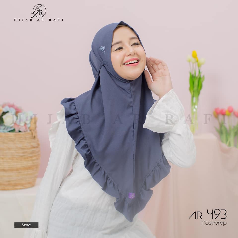 TERLARIS Kerudung instan Terbaru 2021 arrafi AR 493 - JILBAB MOSECREP - JILBAB INSTAN remaja