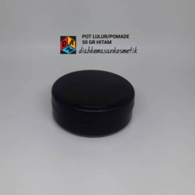 Pot lulur/pomade 50 gram hitam