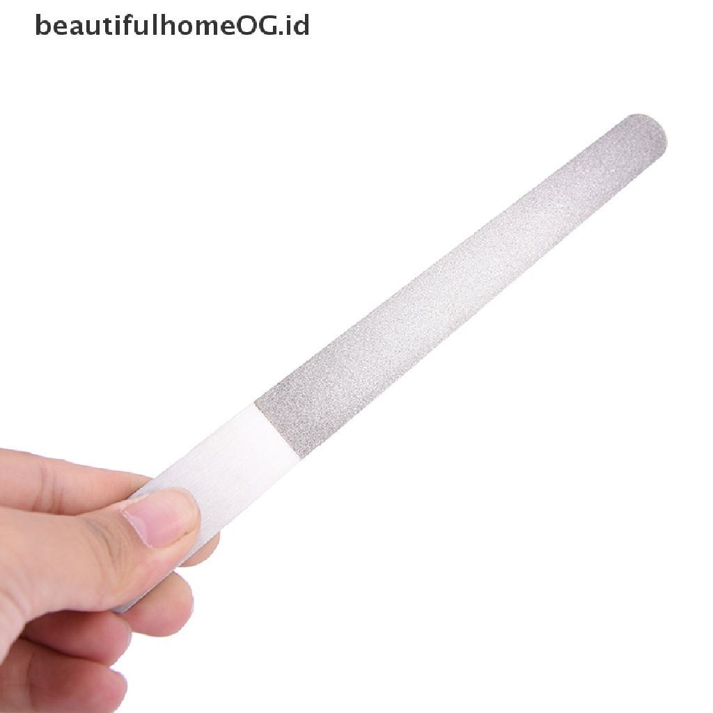 Alat Kikir Kuku Dua Sisi Bahan Stainless Steel Metal Untuk Manicure Pedicure
