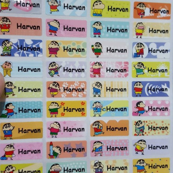 

Sinchan Label nama sticker label name waterproof