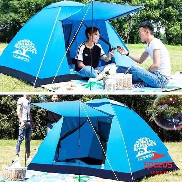 Tenda Camping Besar Family Otomatis Piknik Ringan 3-4 Orang 018-12