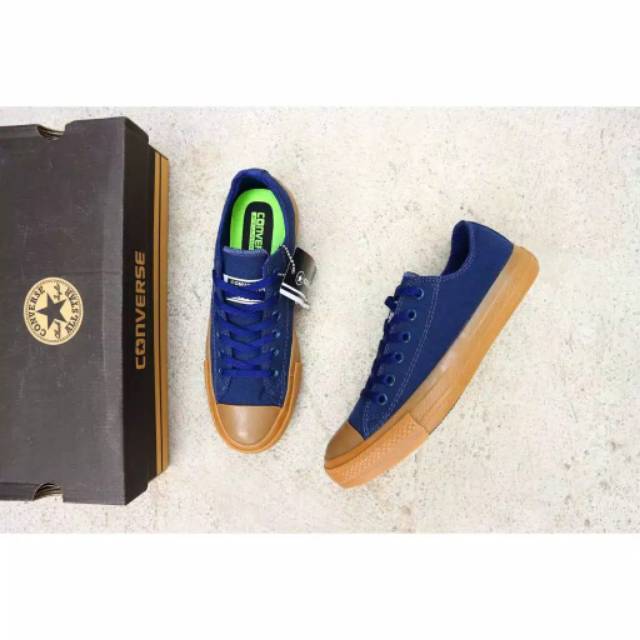 Sepatu Converse Murah Chuck Tailor CT II Navy Gum Lunarlon Sol Karet Sekolah Kerja Kuliah Murah