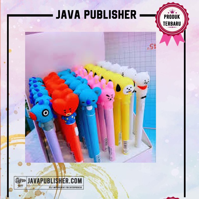 

KPOP Cute Black Ink Gel Pen Kawaii Cartoon Ballpoint School Stationery