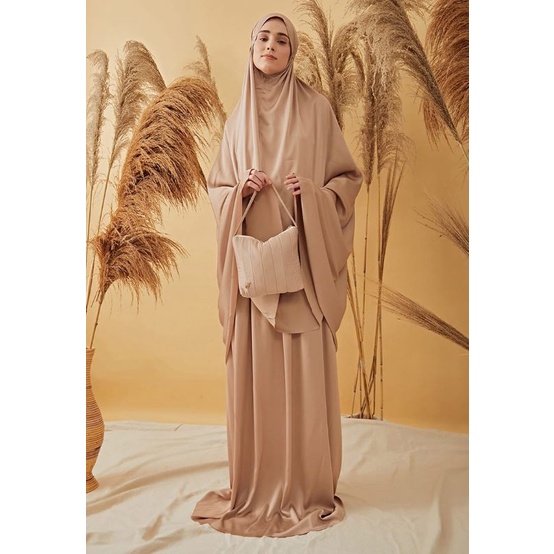 Mukena Telekung Saiya Jingga Scarves Mocha