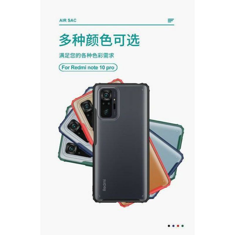 REDMI NOTE 10 PRO Mi 10T Pro  SILIKON SHOCKPROOF CASE FROSTED TRITONE HYBRID MATTE WLONS