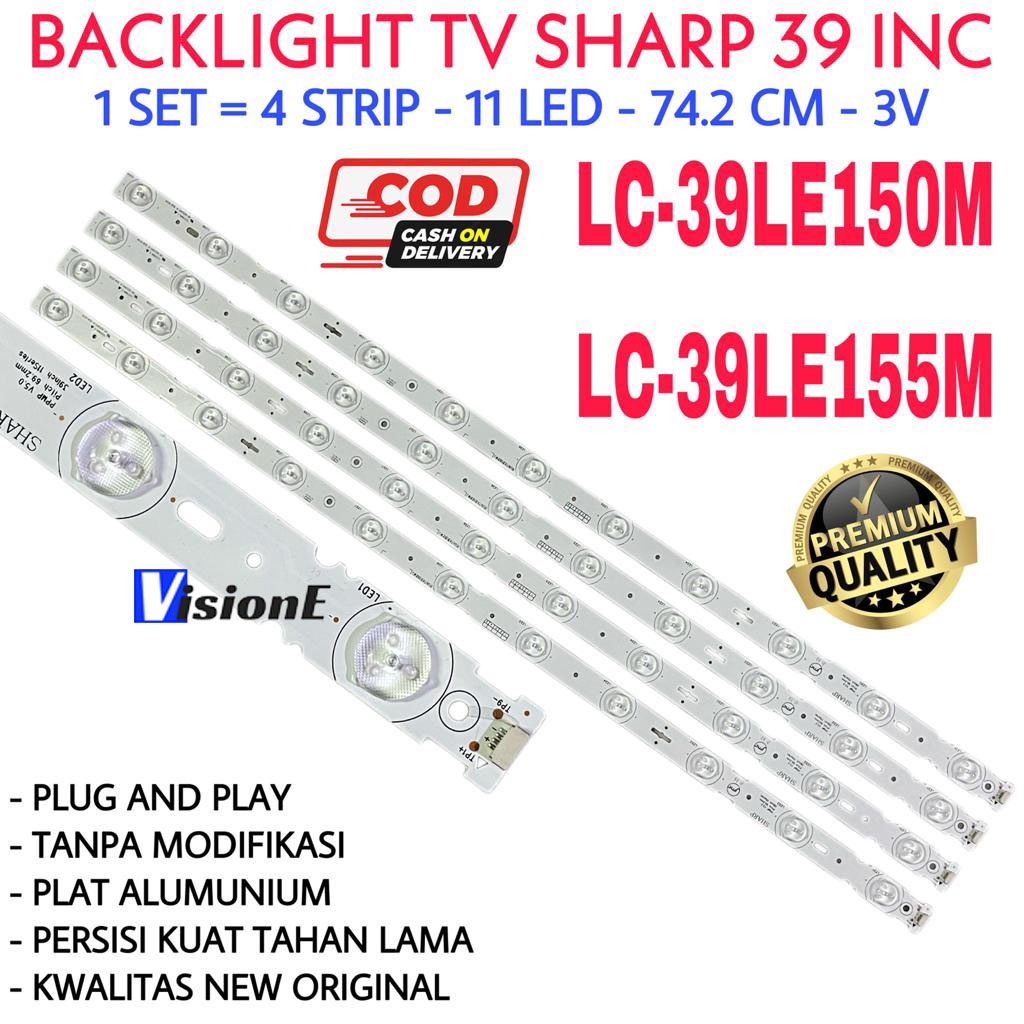 BACKLIGHT TV LED SHARP 39 INCH 39LE155 39LE150 39LE155M 39LE150M LC39LE155 LC39LE150 LC39LE155M LC39LE150M