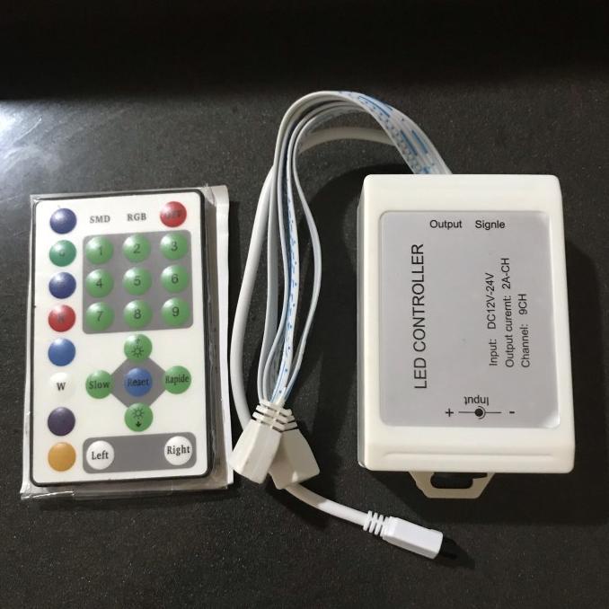 Termantab] LED strip RGB 5050 Adapter dan Remote