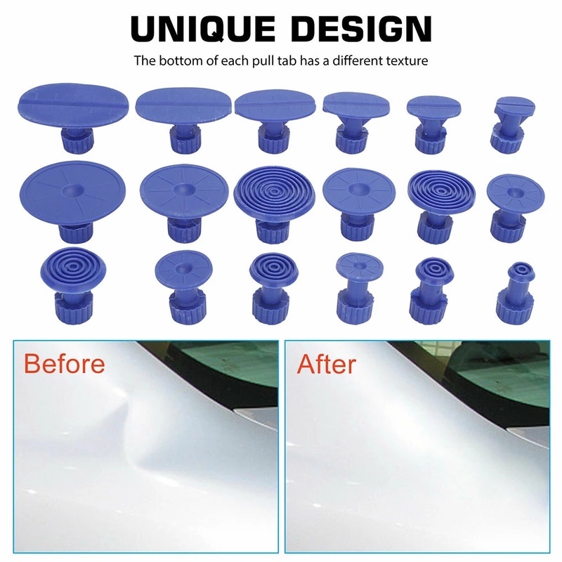 1 Set Alat Penarik Penyok Mobil Universal Bahan Plastik Dengan Suction Cup