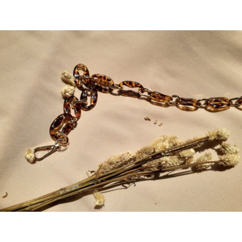 Rantai Akrilik Panjang 53 cm (Black Leopard)