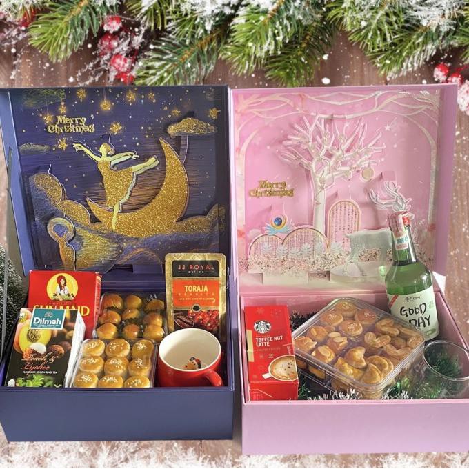 

PARCEL NATAL UNIK HAMPERS / HADIAH NATAL / KADO / GIFT BOX / KUE NATAL FE64SD6