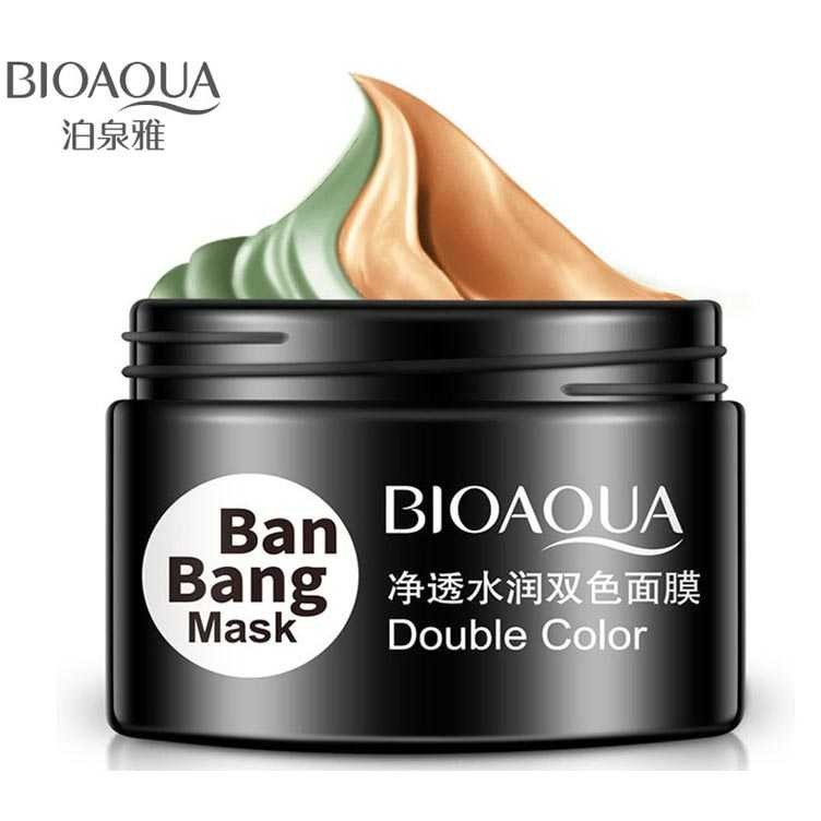 ✨ AKU MURAH ✨ Bioaqua Clean Permeable &amp; Moisturizing Two- Color Mask 50g+50g / Masker Wajah BIOAQUA BPOM