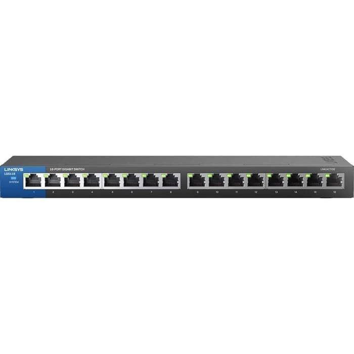 Linksys LGS116-AP 16-Port Gigabit Switch GARANSI RESMI | switch hub 16 port