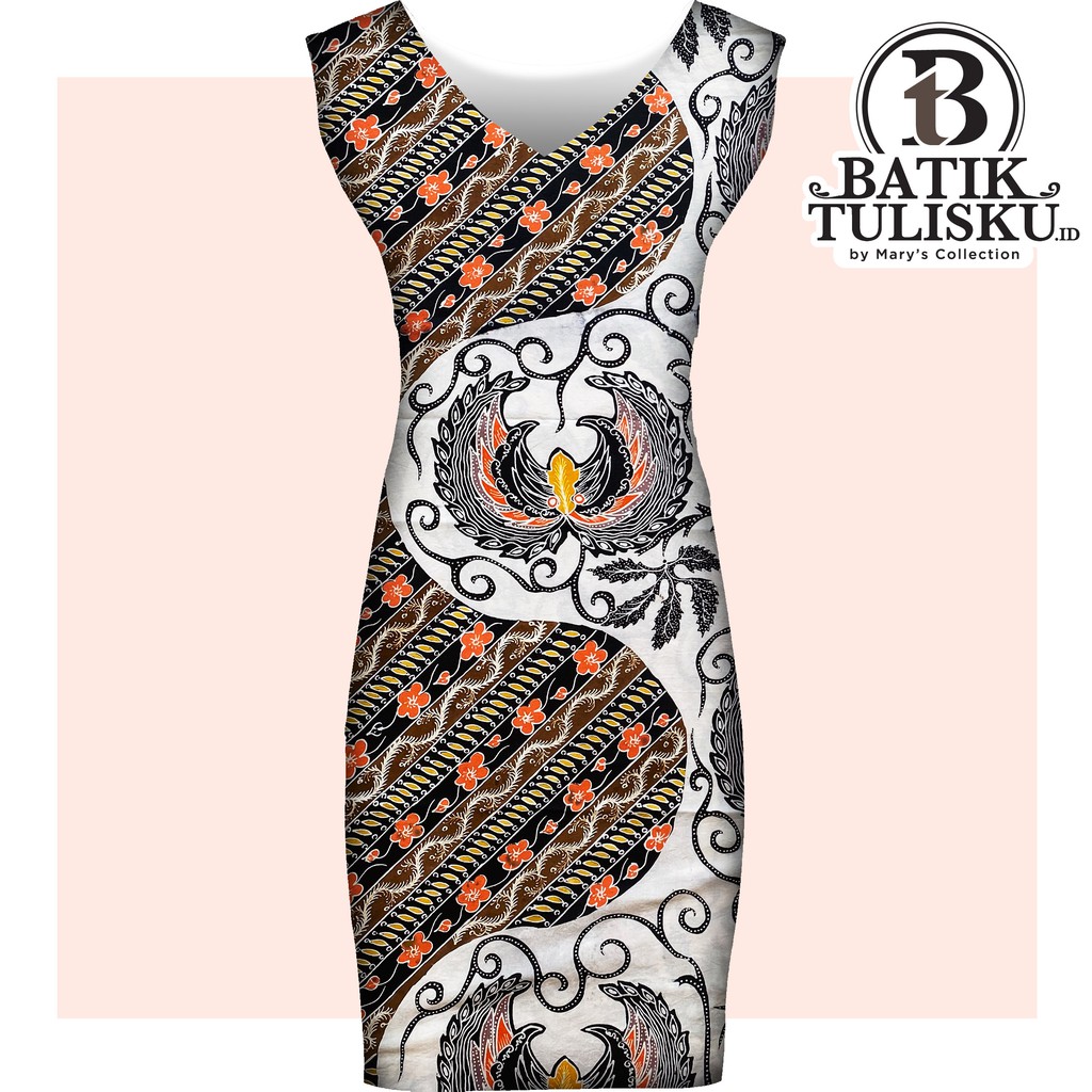 Kain Batik Full Tulis Putih Hitam Wanita Bahan Katun Primissima 90