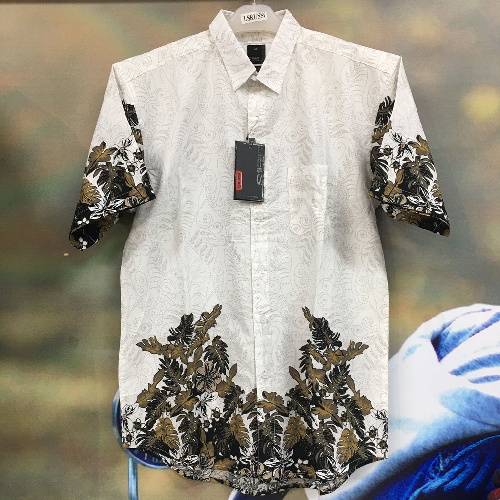 S135 / Kemeja Printing Pria Lengan Pendek