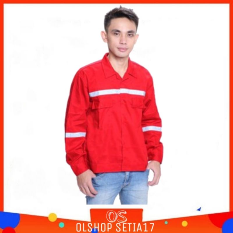 Baju Safety / Seragam Proyek Lengan Panjang merk ALZENTA / jual baju safety / baju safety lengan pan