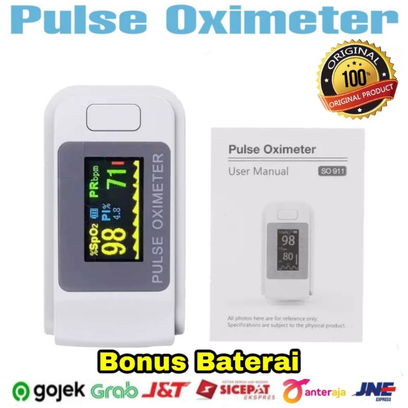 Fingertip Pulse Oximeter Oxymeter Sp02 Alat Pengukur Detak Jantung