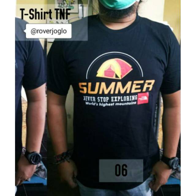 T-Shirt Kaos Gunung Outdoor Motif Summer Tenda Camping