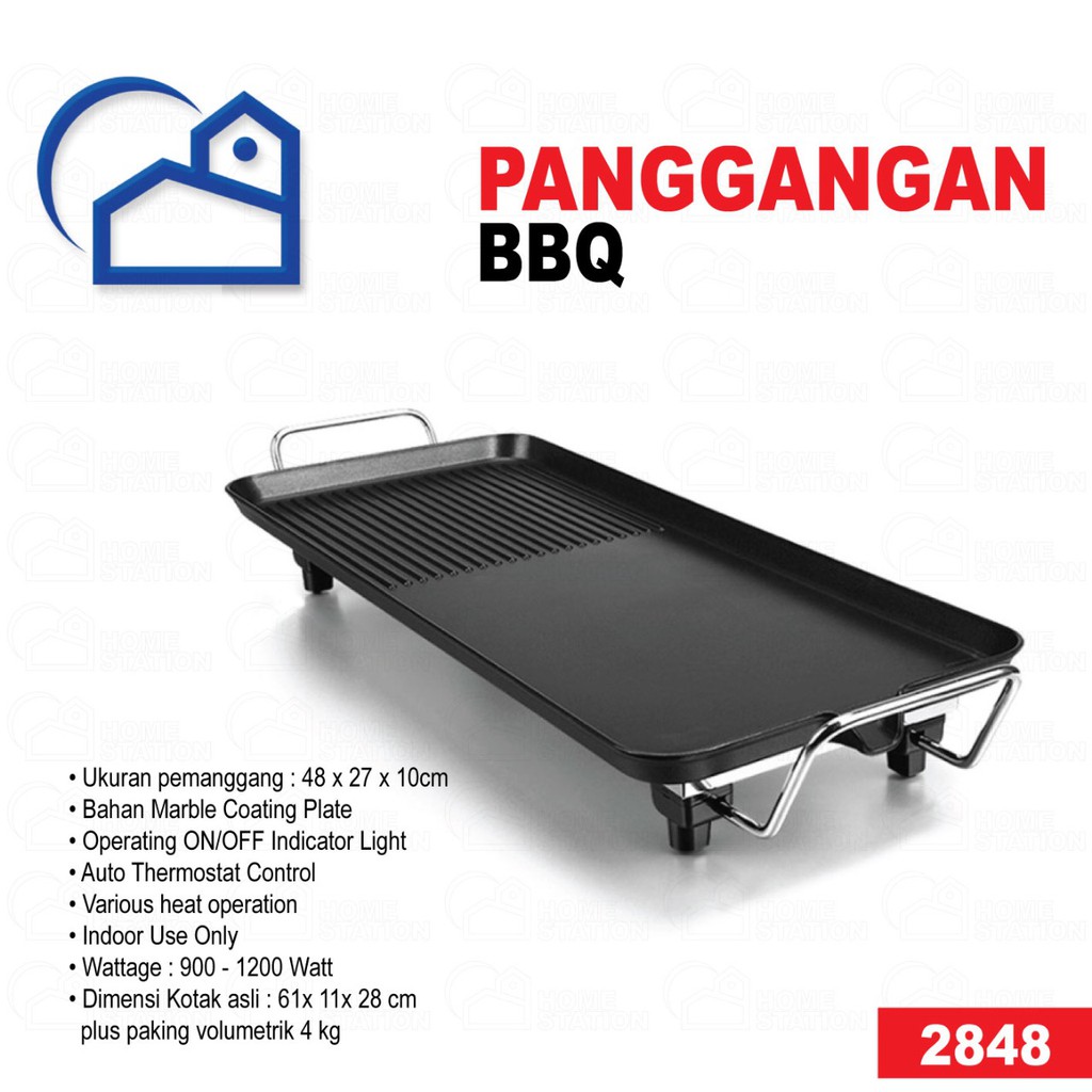 Alat Panggang BBQ Elektrik Teflon Anti Lengket Listrik Electric Grill 2848