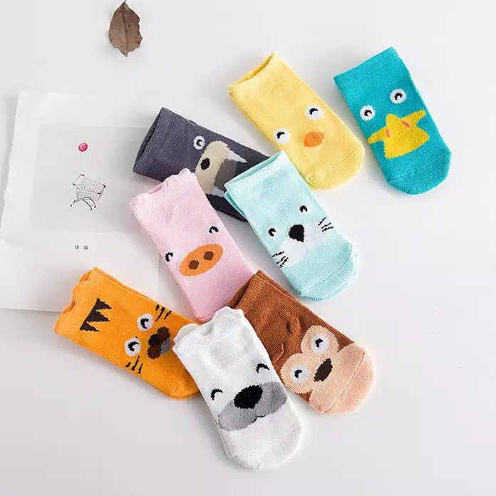 kaos kaki anak bayi 1-2 tahun ankle sock baby cartoon animal